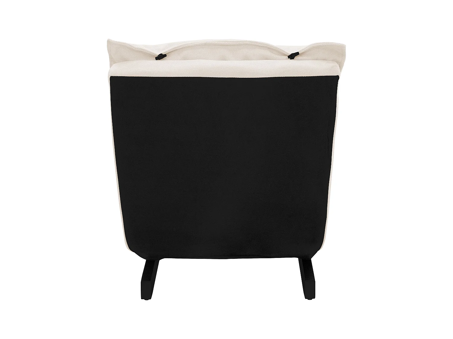 Fauteuil de relaxation de sol beige revêtement en lin rembourrage doux en polyester et structure robuste en acier dossier inclinable en 5 positions