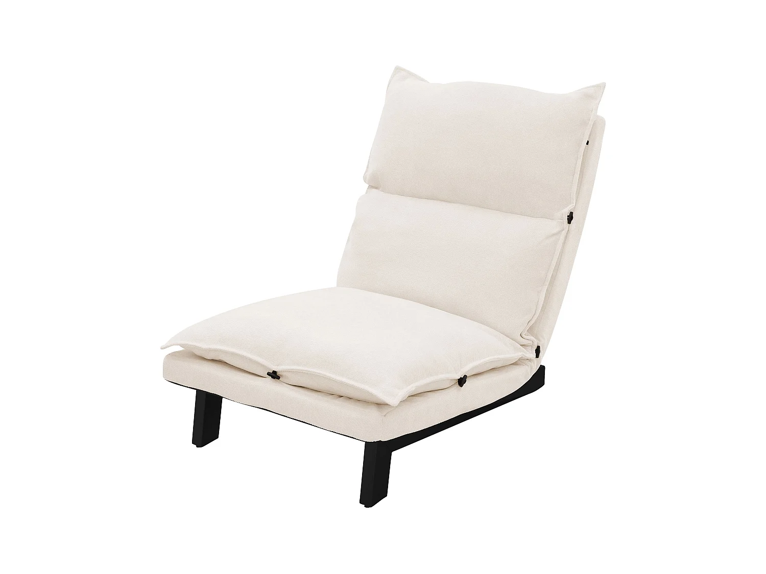 ML-Design Silla de suelo beige, sofá reclinable para salón comedor, asiento de lino ergonómico con respaldo ajustable para relajación o meditación