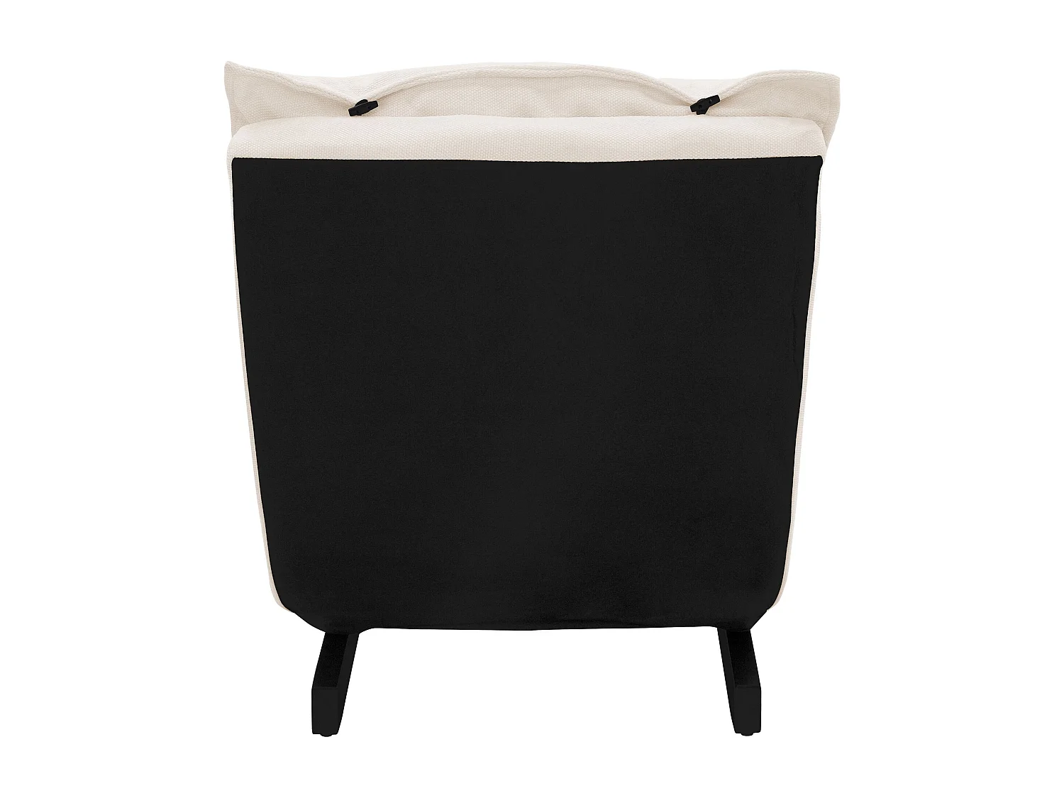 Fauteuil de relaxation de sol beige revêtement en lin rembourrage doux en polyester et structure robuste en acier dossier inclinable en 5 positions