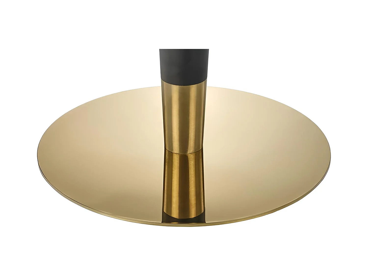 Tavolo da pranzo Morata (79x74)/Rotondo/MDF/Design in marmo/Bianco e oro