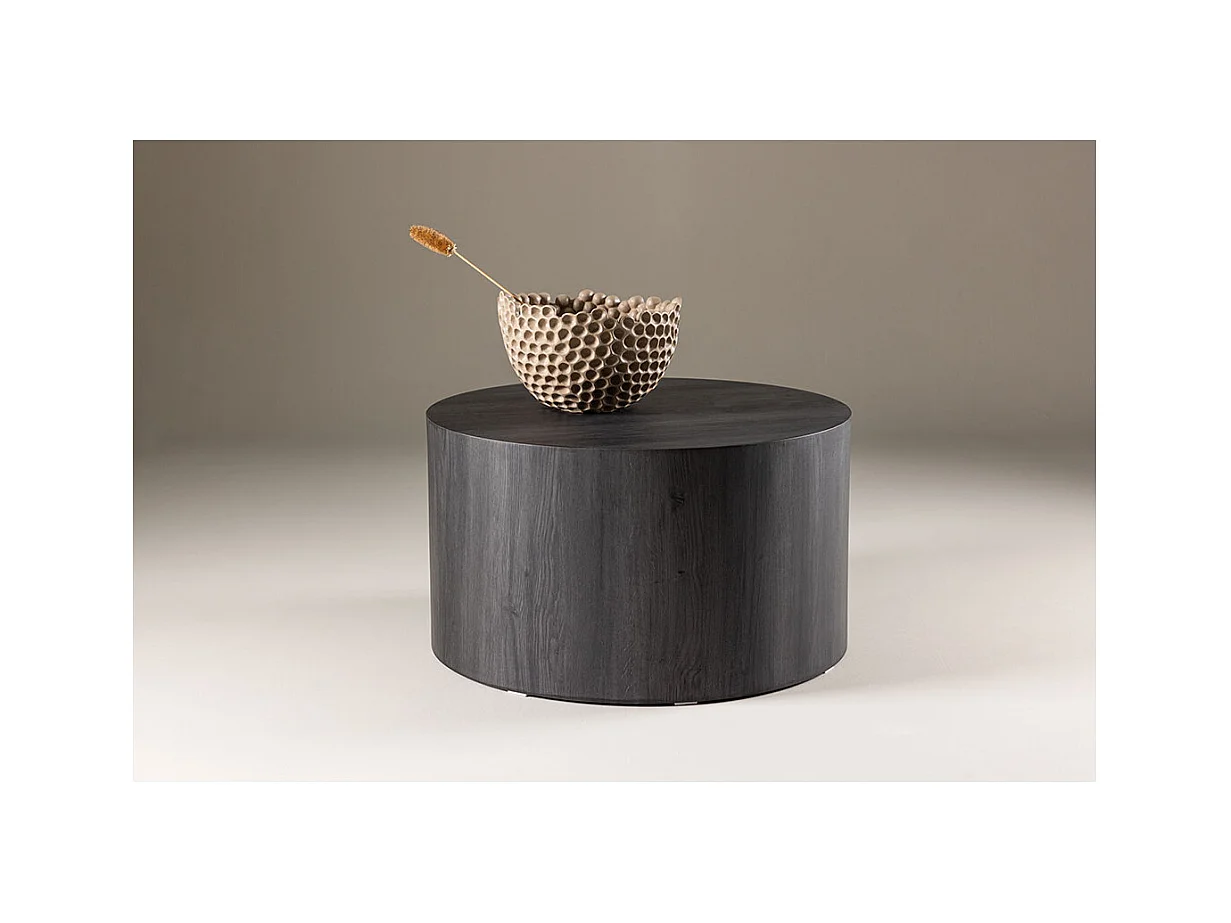 Table Basse Ronde "York" 80cm Noir