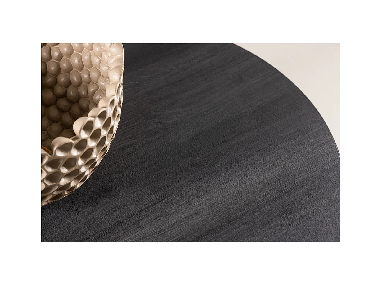 Table Basse Ronde "York" 80cm Noir