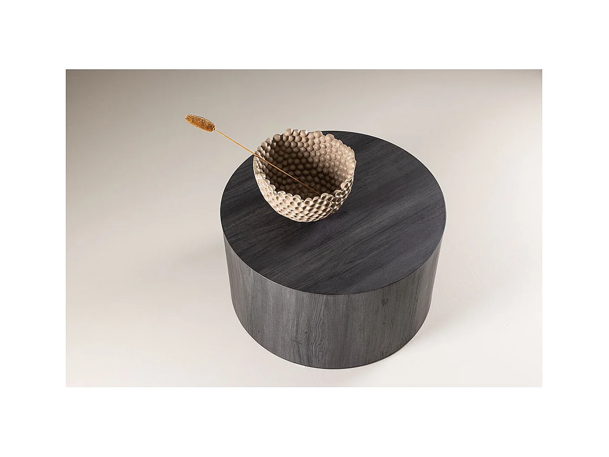 Table Basse Ronde "York" 80cm Noir