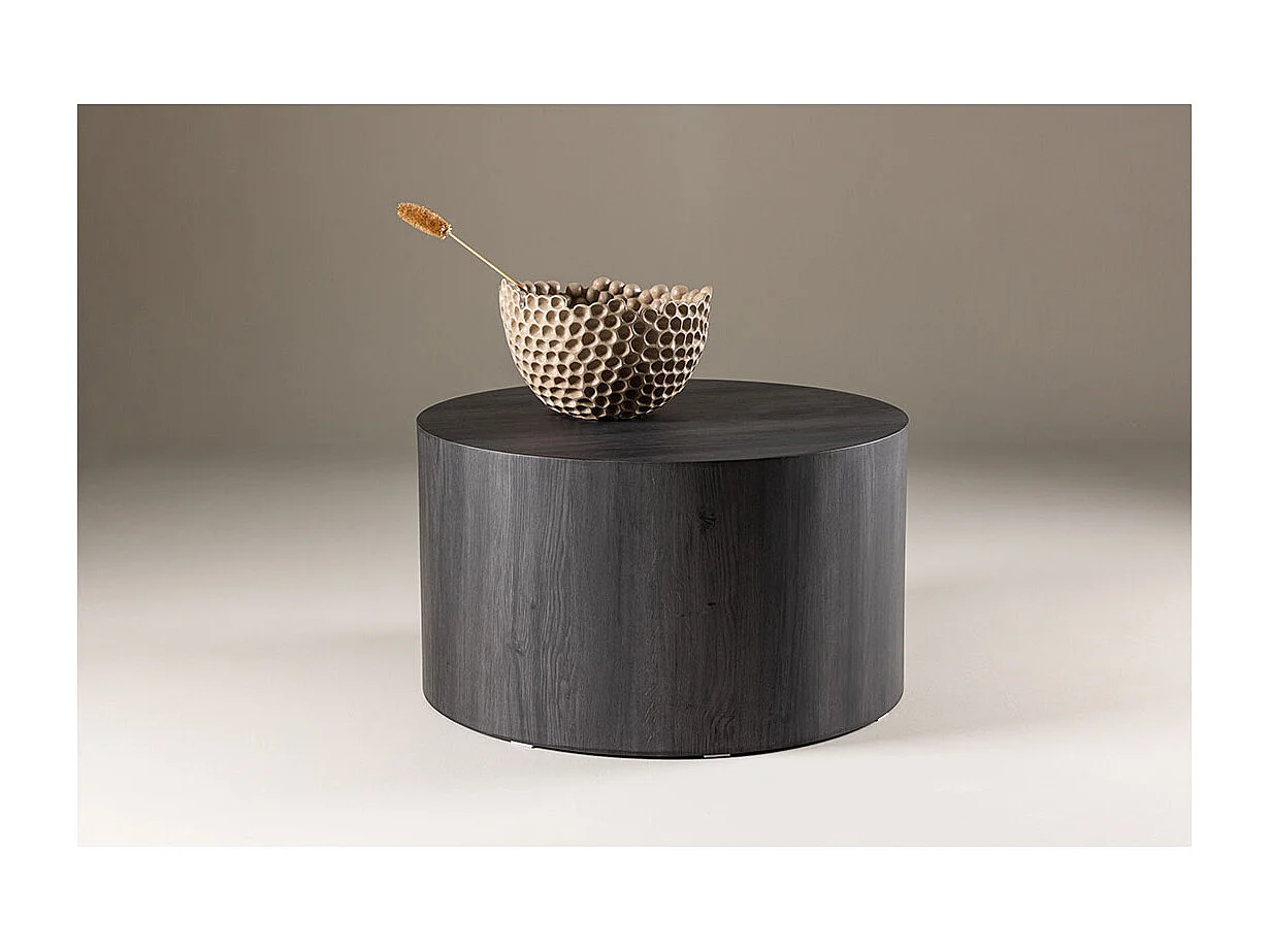 Table Basse Ronde "York" 80cm Noir