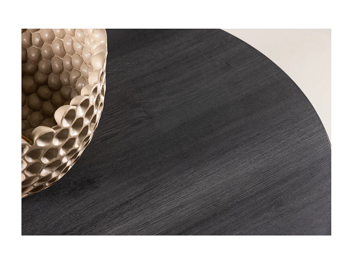 Table Basse Ronde "York" 80cm Noir