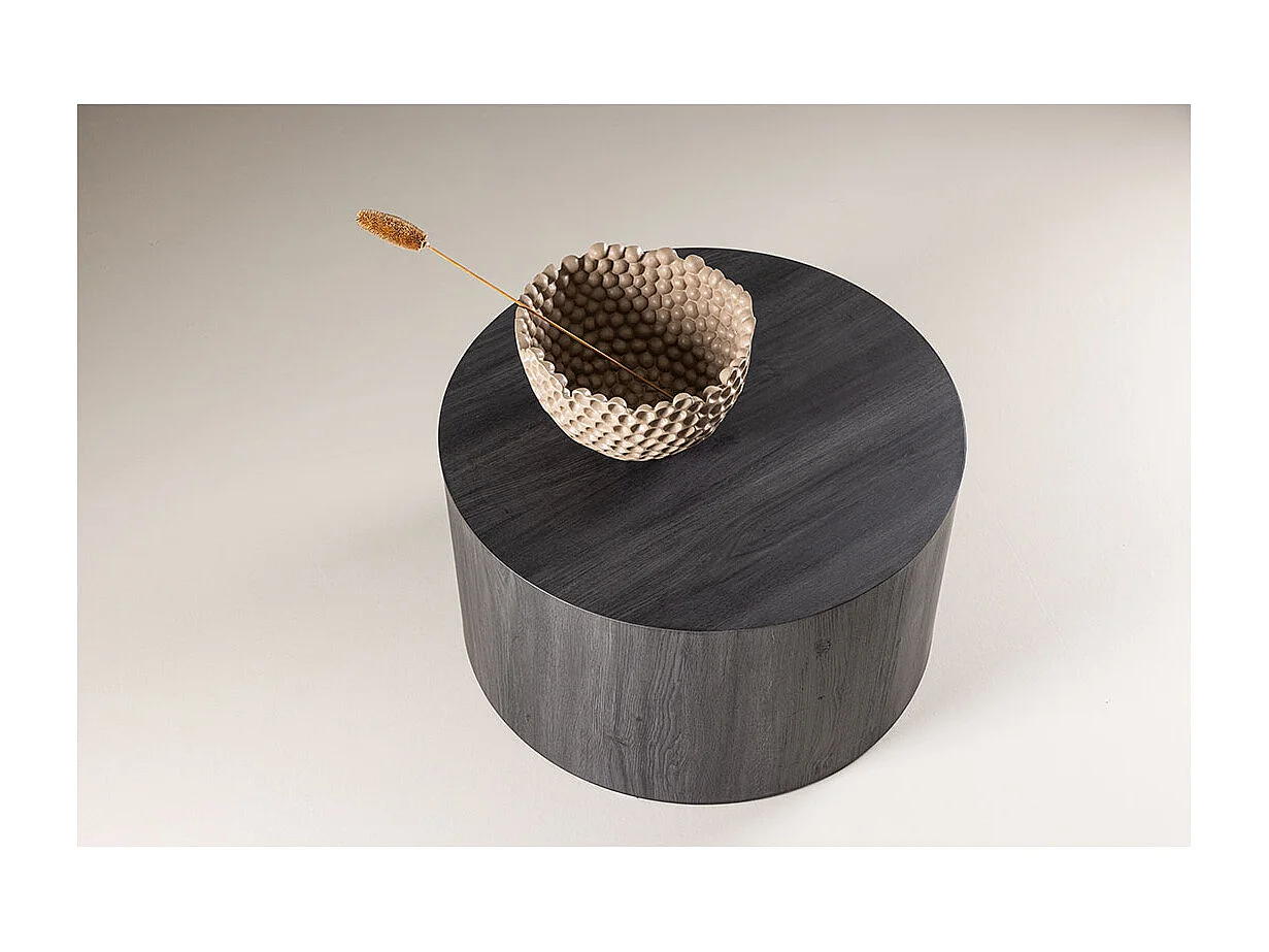 Table Basse Ronde "York" 80cm Noir