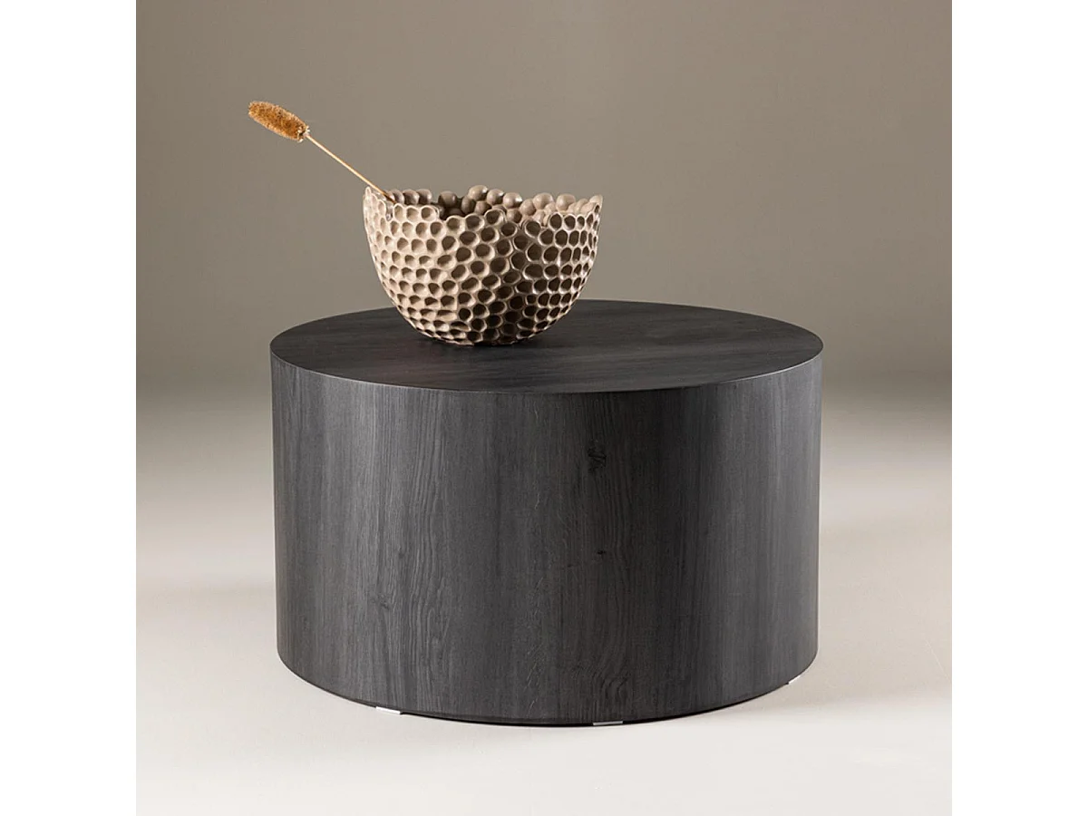 York salontafel Ø80 cm zwart.