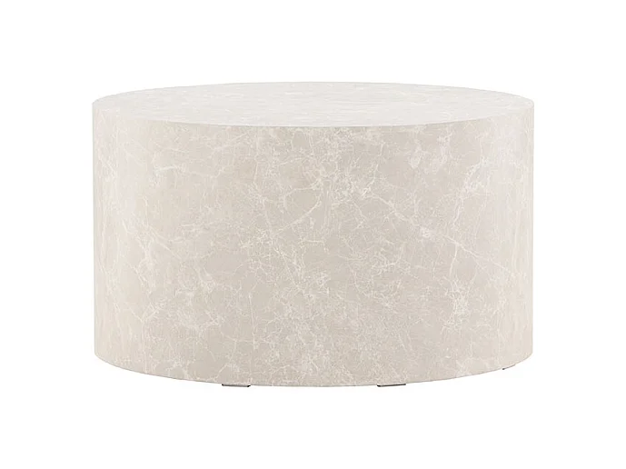 Table Basse Ronde "York" 80cm Beige