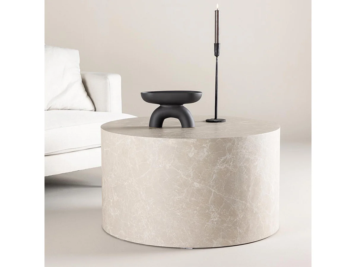 York salontafel Ø80 cm beige.