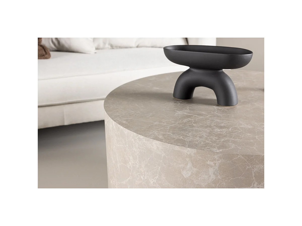 York salontafel Ø80 cm beige.