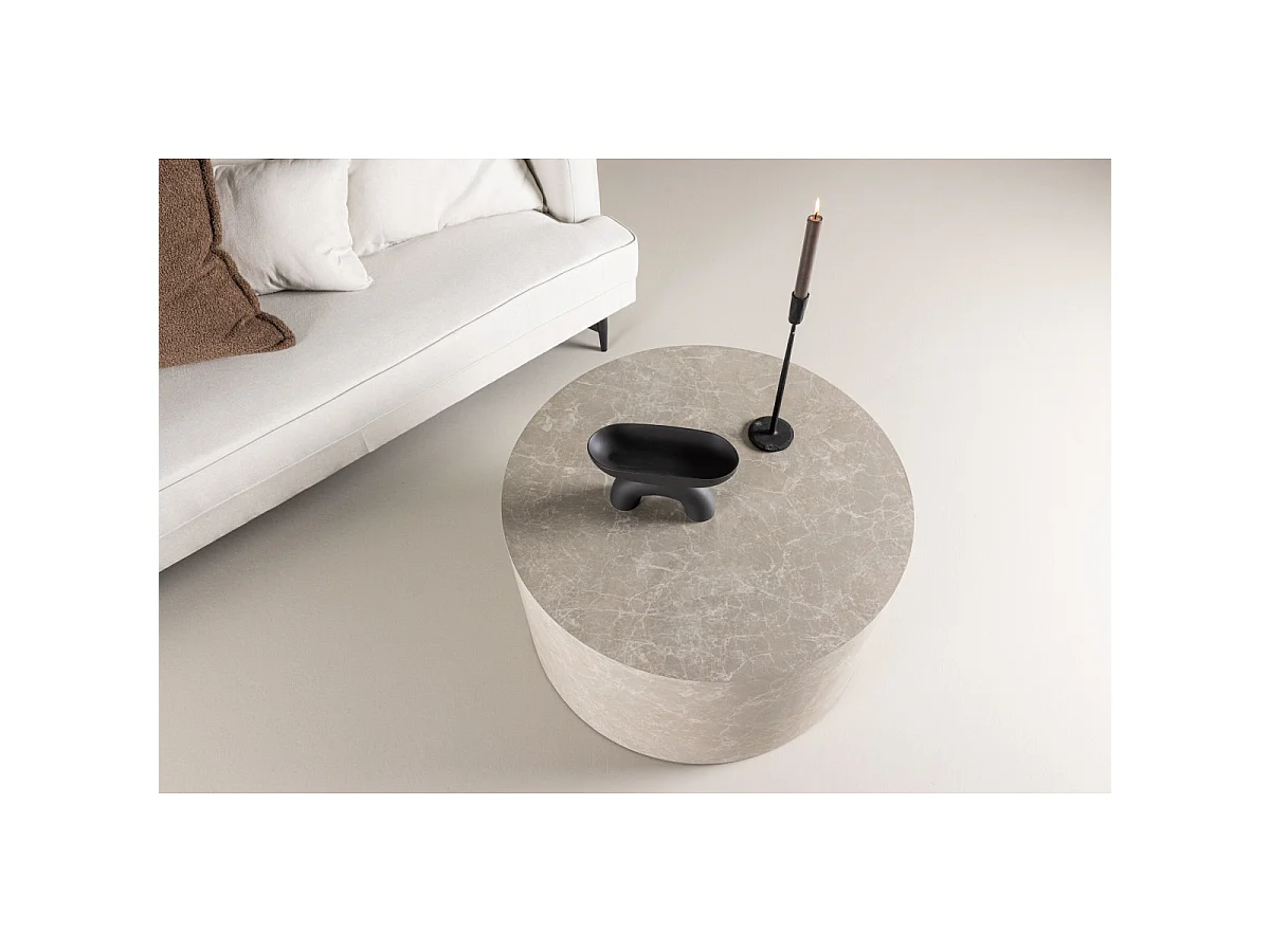 York salontafel Ø80 cm beige.