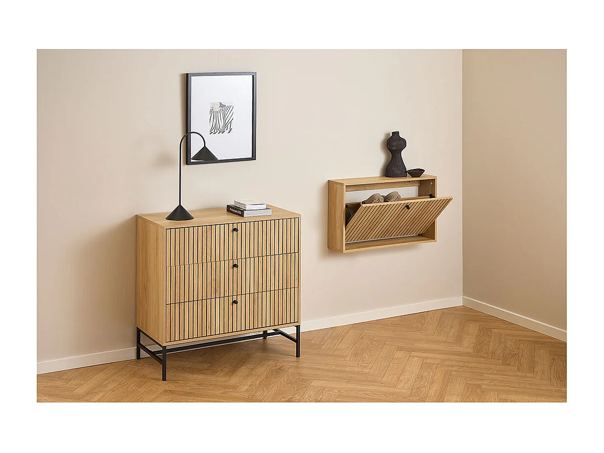 Dylan schoenenkast 1 lade natuur.