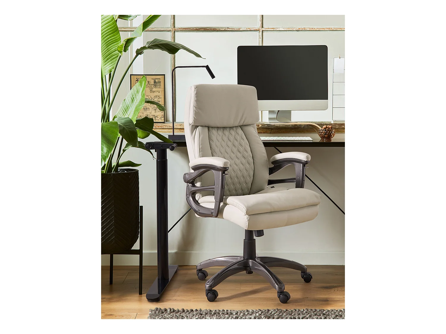 Fauteuil de bureau GALLANT Cuir PU Beige