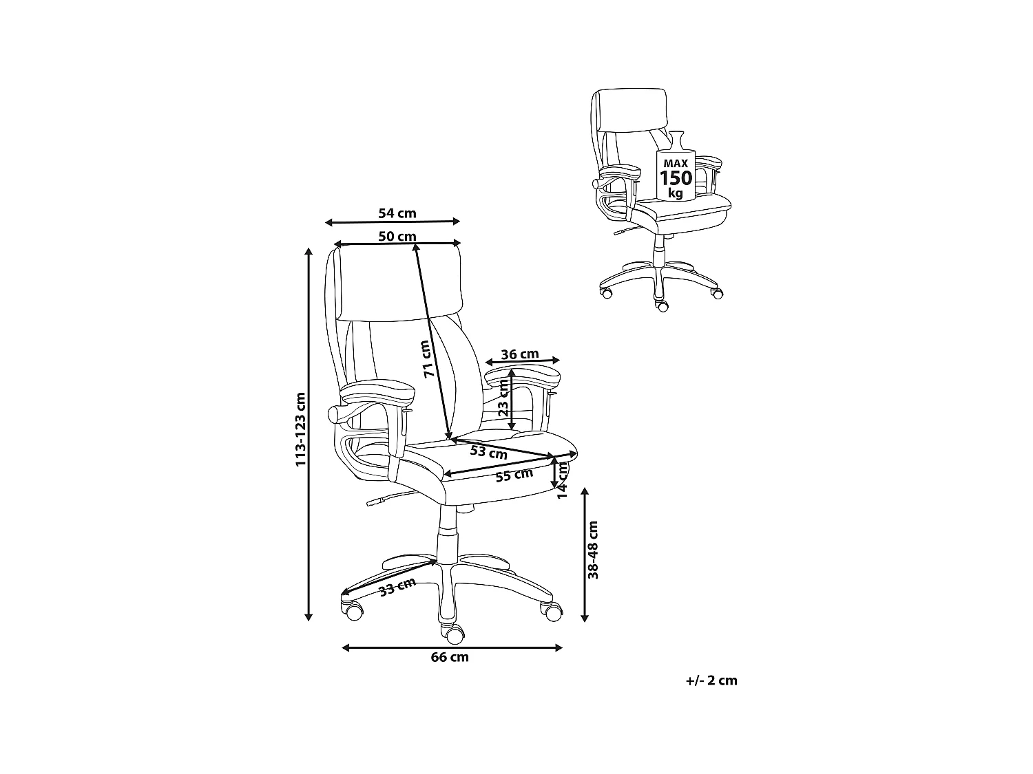 Fauteuil de bureau GALLANT Cuir PU Beige