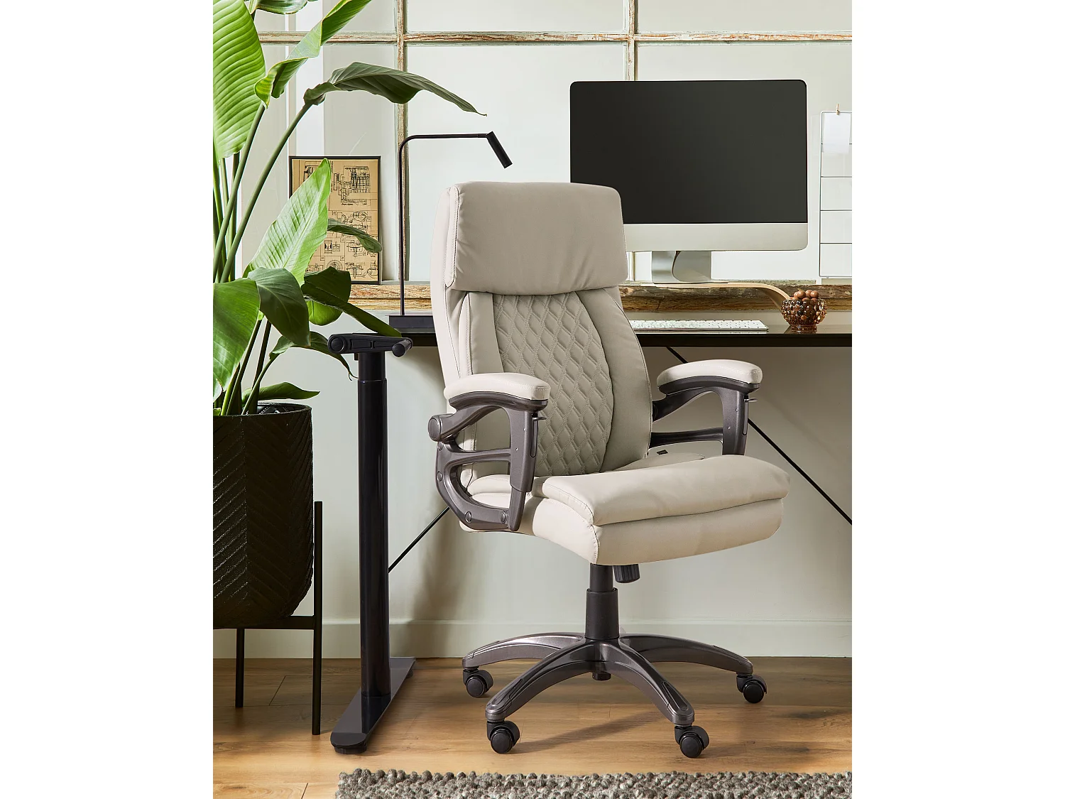 Fauteuil de bureau GALLANT Cuir PU Beige