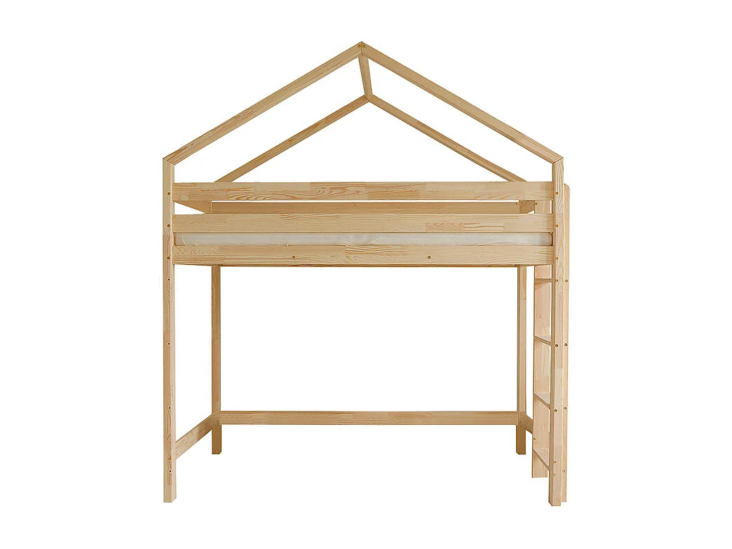 Cama cabaña de media altura 90x200 con somier Candice Madera