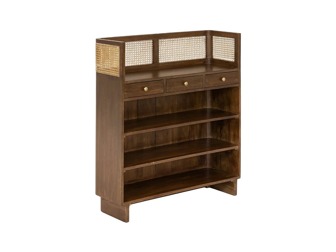 Bar en bois de manguier et cannage Remick