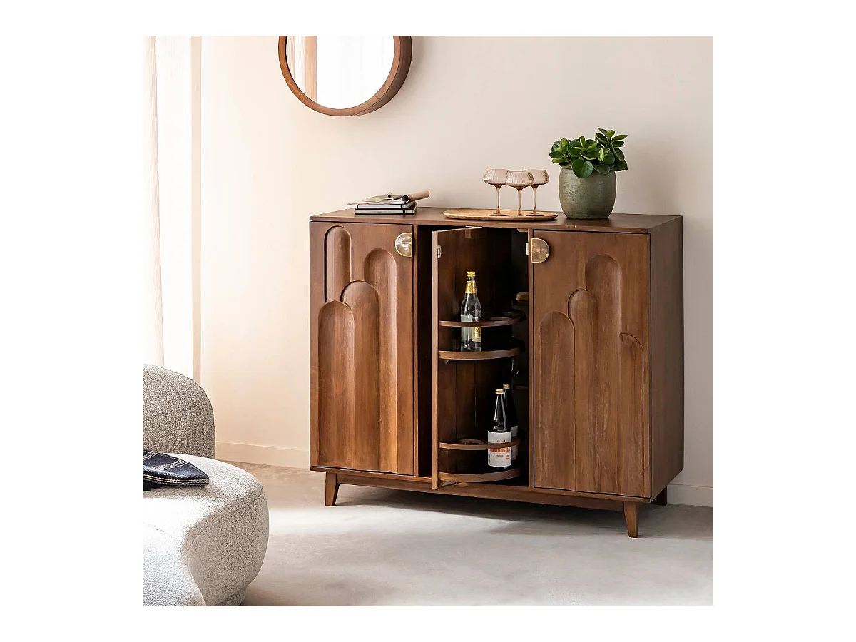 Meuble bar en bois de manguier Elio