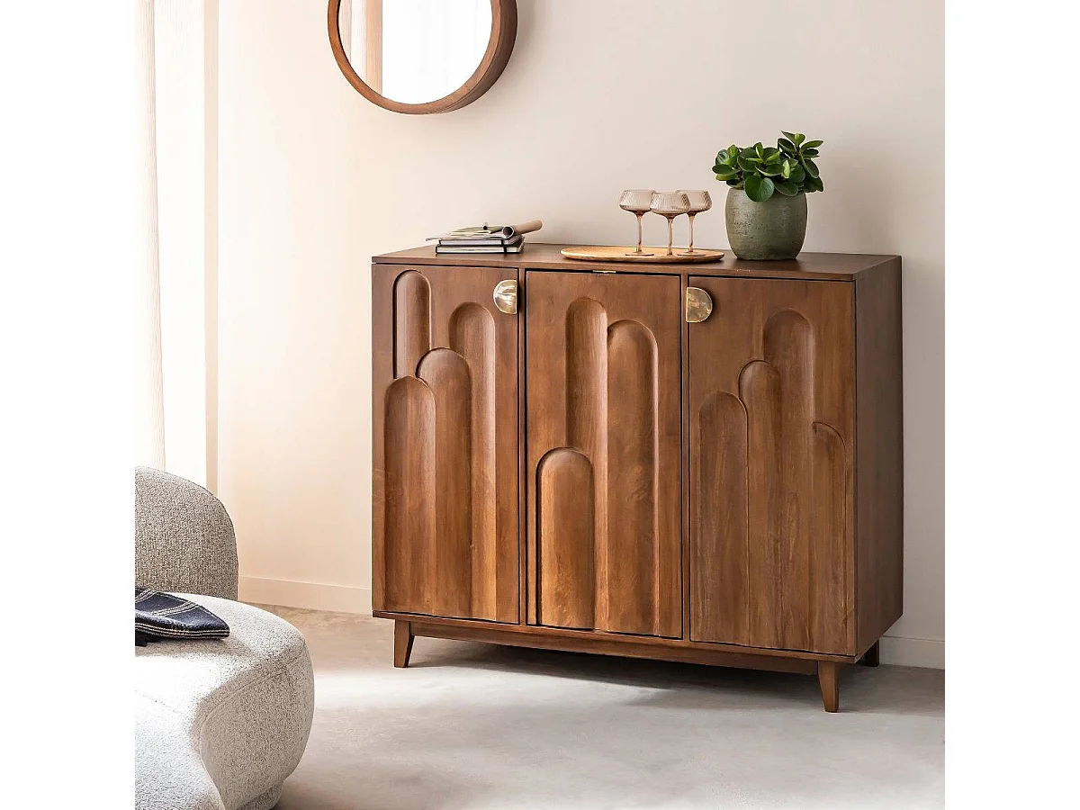 Meuble bar en bois de manguier Elio