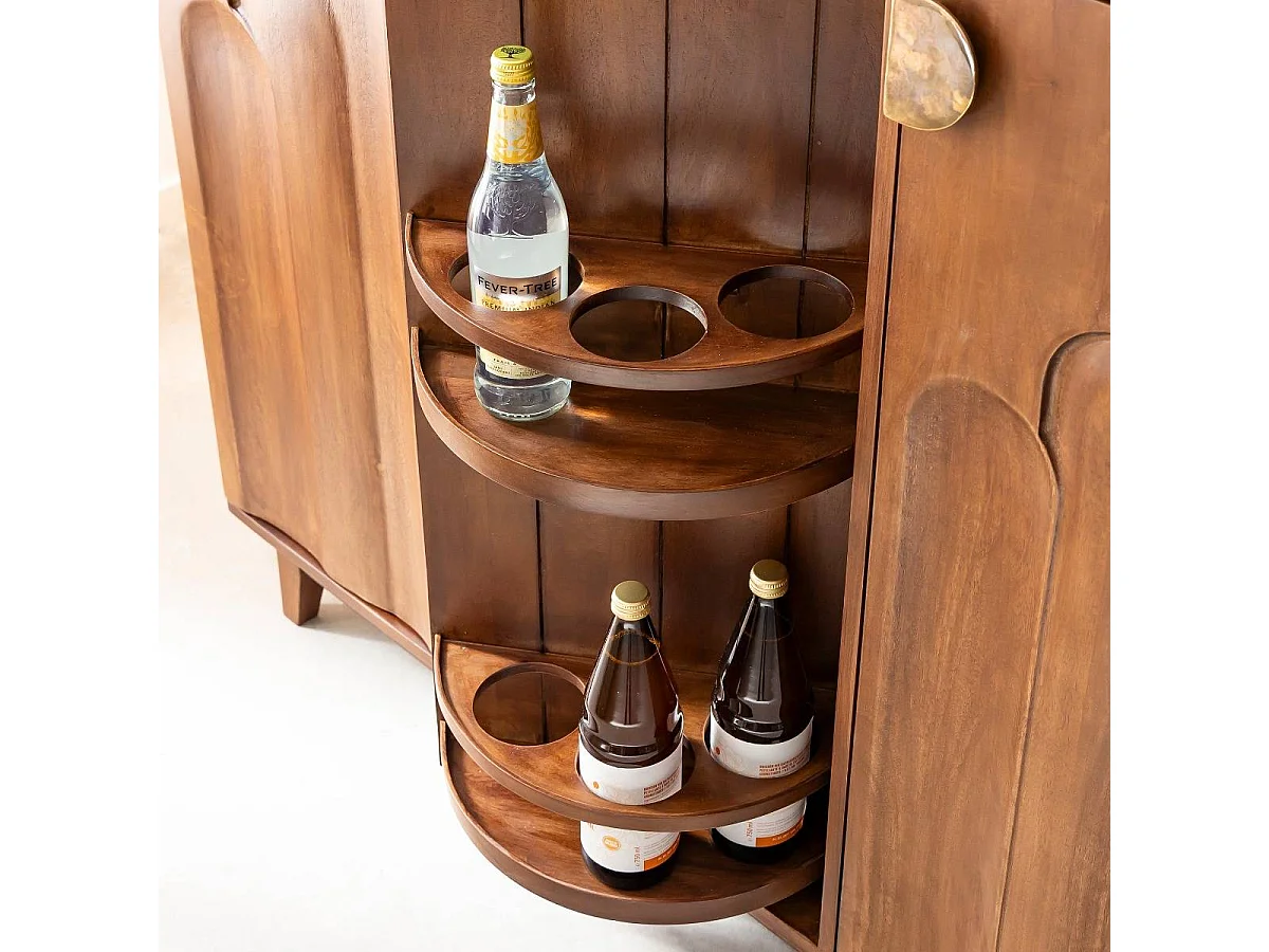 Meuble bar en bois de manguier Elio