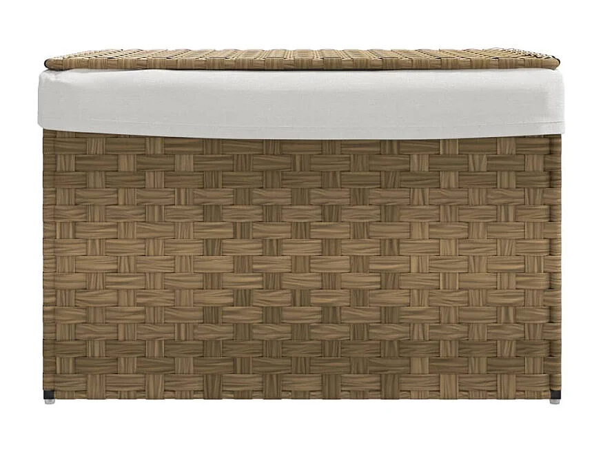 Wäschekorb mit Deckel 55,5x35x34 cm Poly Rattan