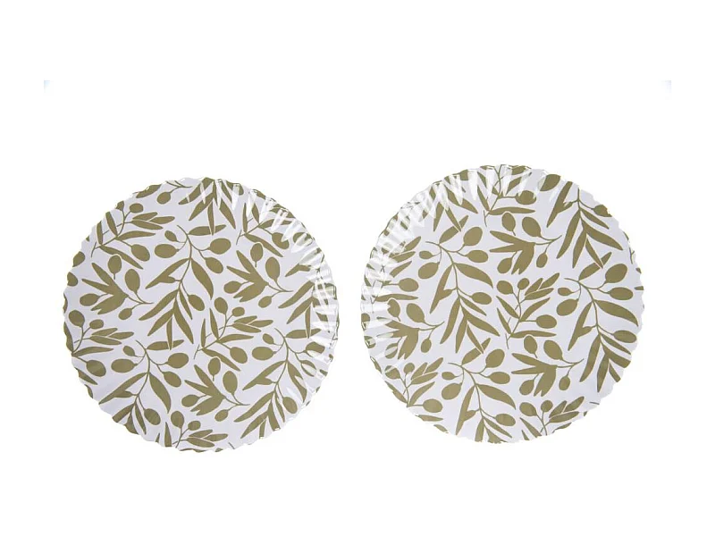 Lot de 2 assiettes mélamine Olivia 27 cm