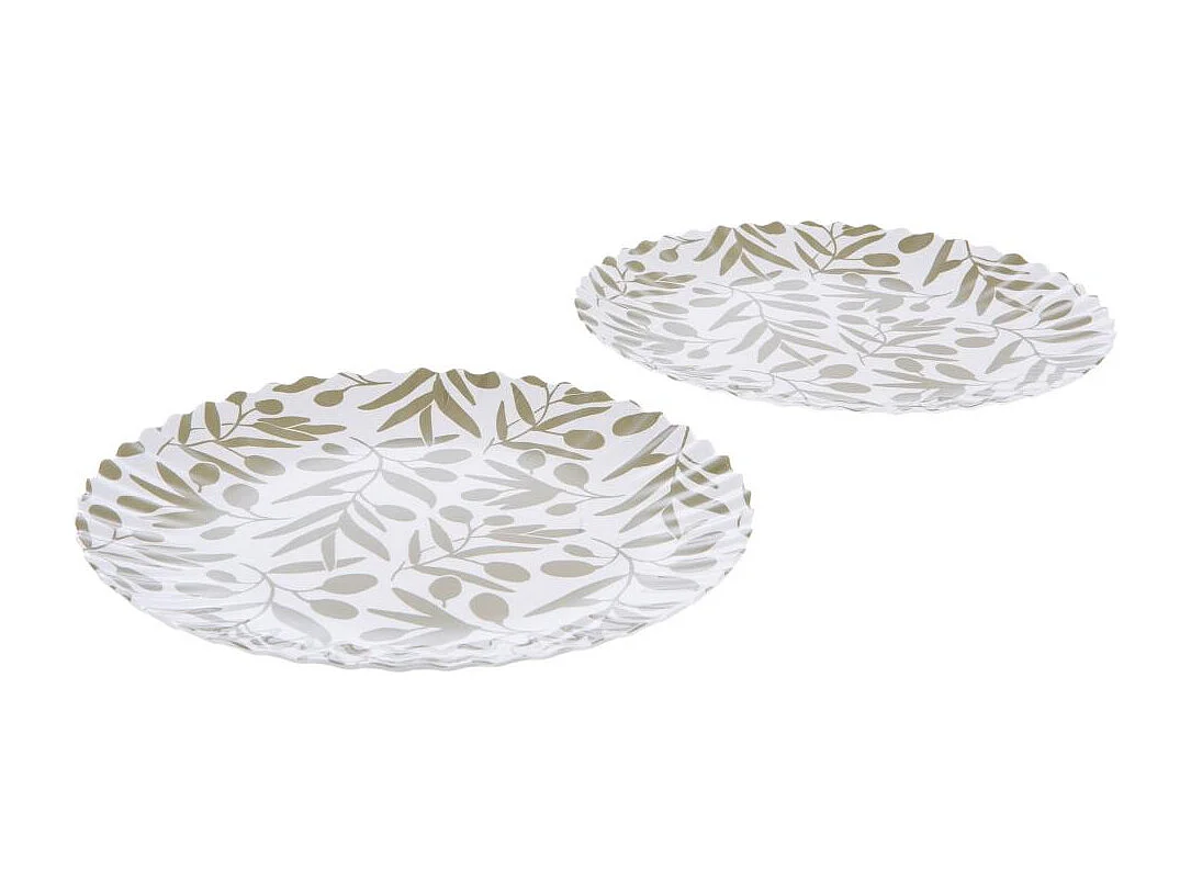 Lot de 2 assiettes mélamine Olivia 27 cm