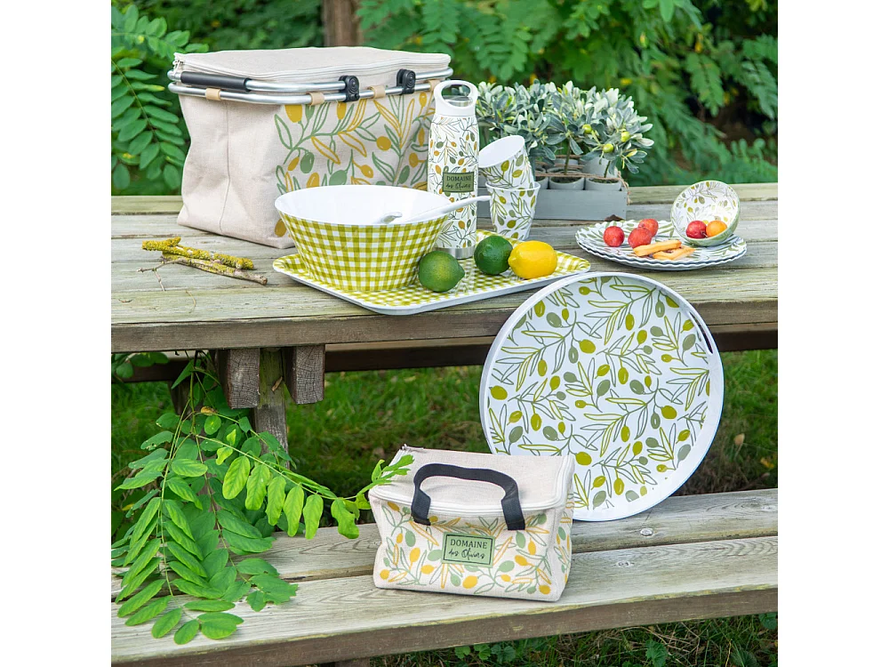 Lot de 2 assiettes mélamine Olivia 27 cm