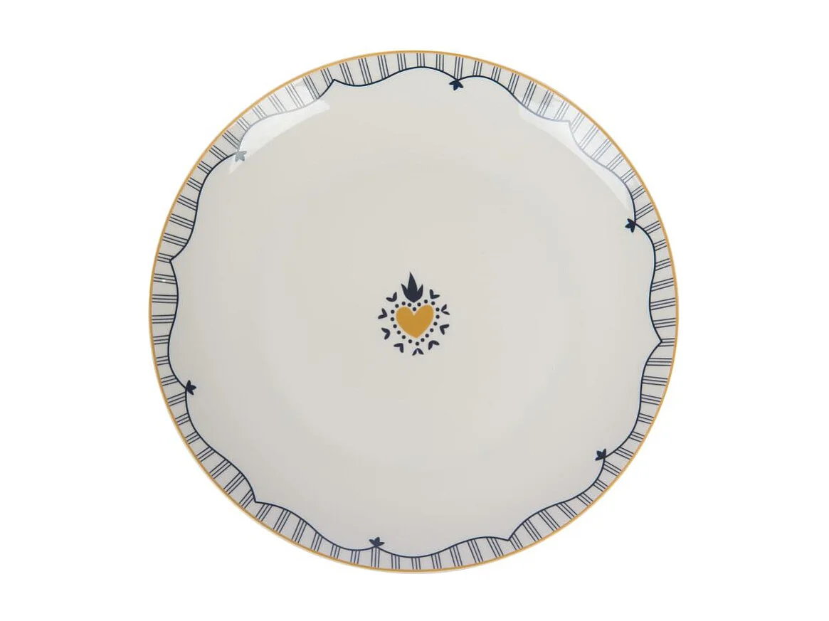 Assiette à dessert Poésie 20 cm (lot de 6)