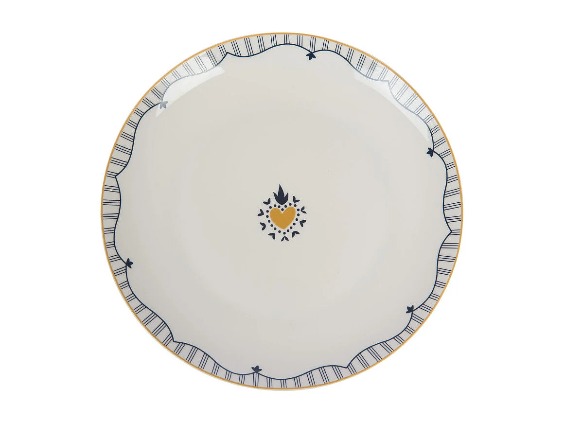 Assiette à dessert Poésie 20 cm (lot de 6)
