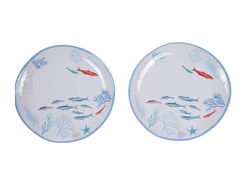 Lot de 2 assiettes Melamine Isao 27 cm