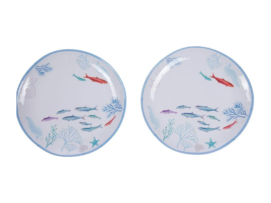 Lot de 2 assiettes Melamine Isao 27 cm