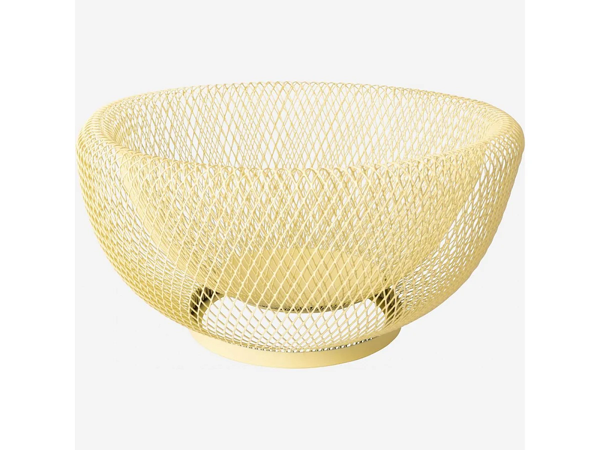 Habitat - Corbeille à fruits en métal - 25,5 x 13 cm - Jaune - Aude