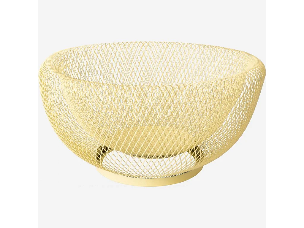 Habitat - Corbeille à fruits en métal - 25,5 x 13 cm - Jaune - Aude