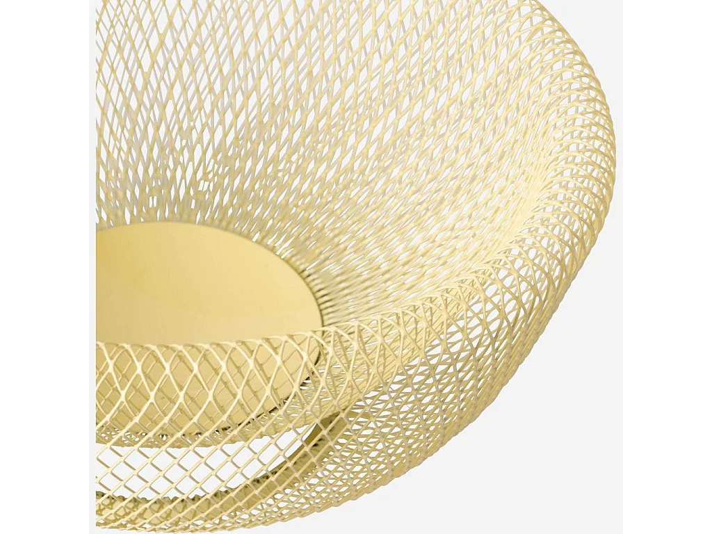 Habitat - Corbeille à fruits en métal - 25,5 x 13 cm - Jaune - Aude