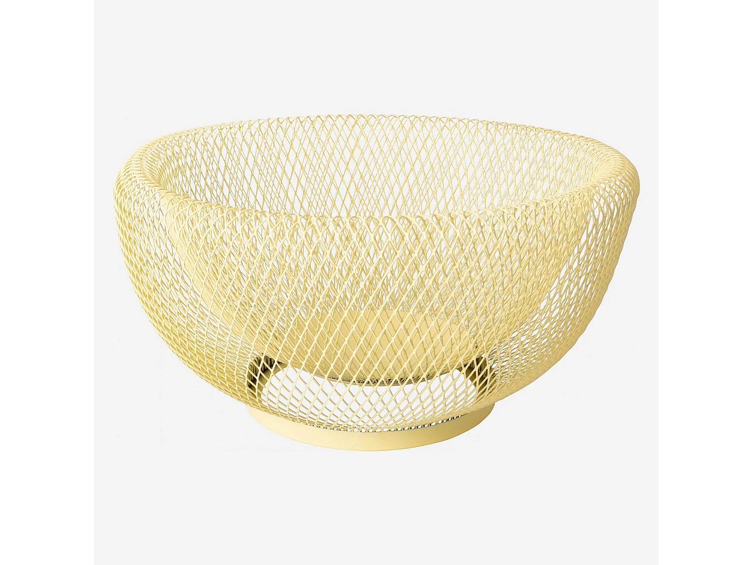 Corbeille à fruits en métal - 25,5 x 13 cm - Jaune