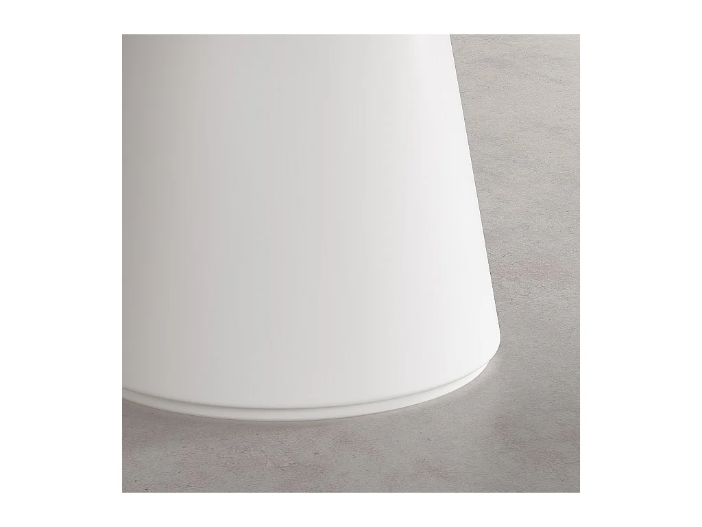 Habitat - Table ronde finition mate - Blanc - Sibari