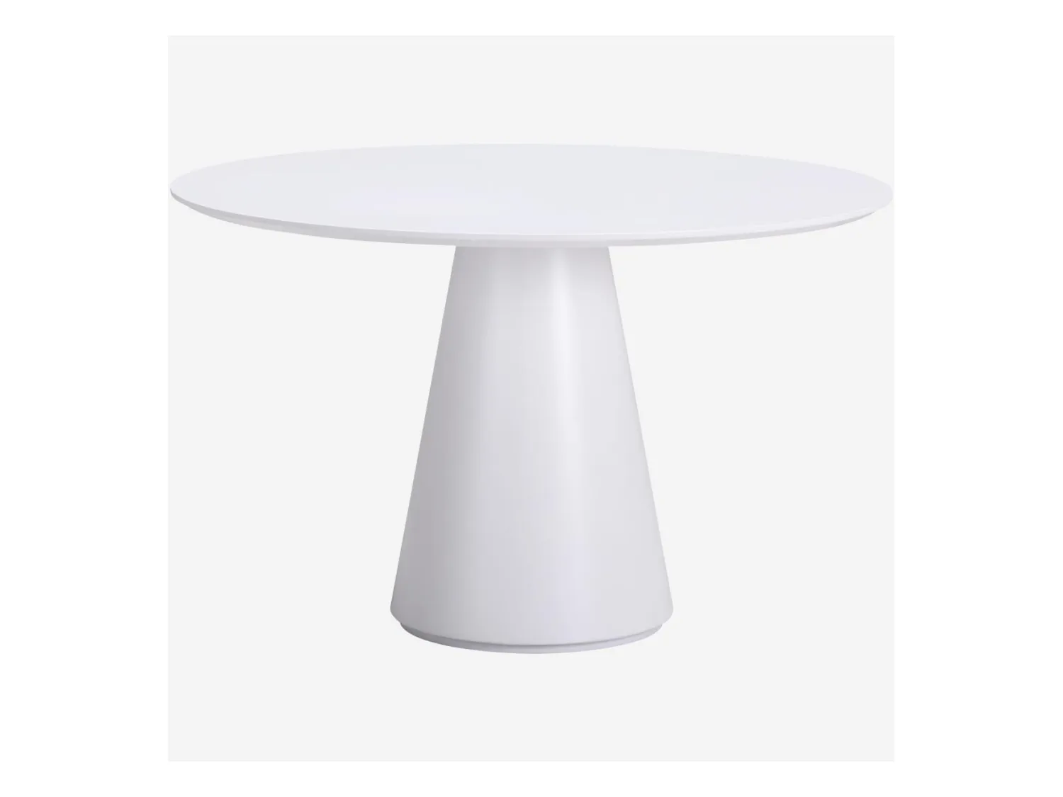 Habitat - Table ronde finition mate - Blanc - Sibari
