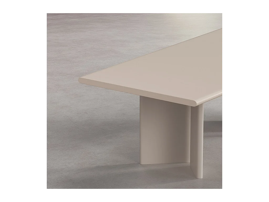 Habitat - Table rectangulaire finition mate - Crème - Vanda