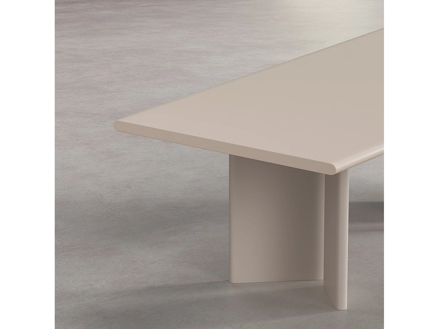 Habitat - Table rectangulaire finition mate - Crème - Vanda