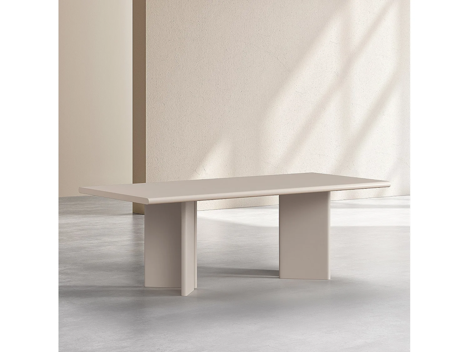 Habitat - Table rectangulaire finition mate - Crème - Vanda