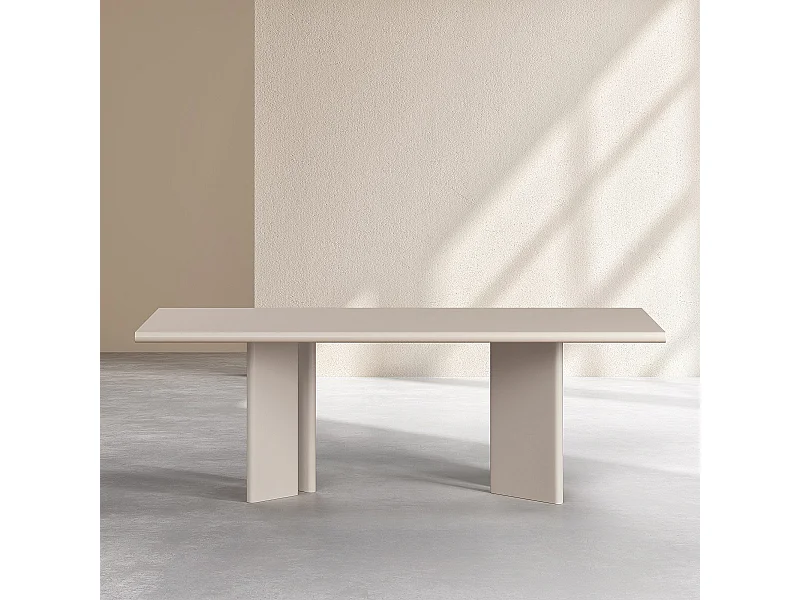 Habitat - Table rectangulaire finition mate - Crème - Vanda