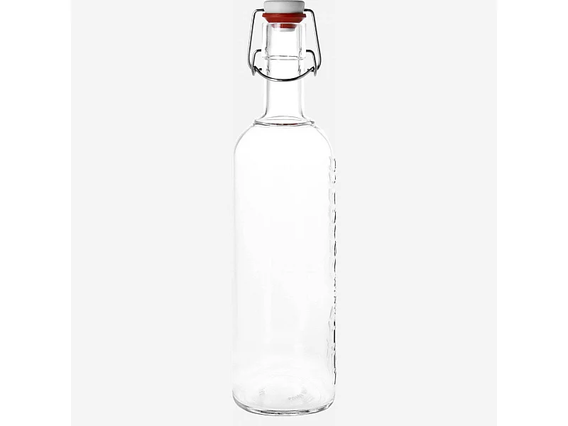 Habitat - Bouteille avec bouchon clipsable 8,5cm en verre - Foti
