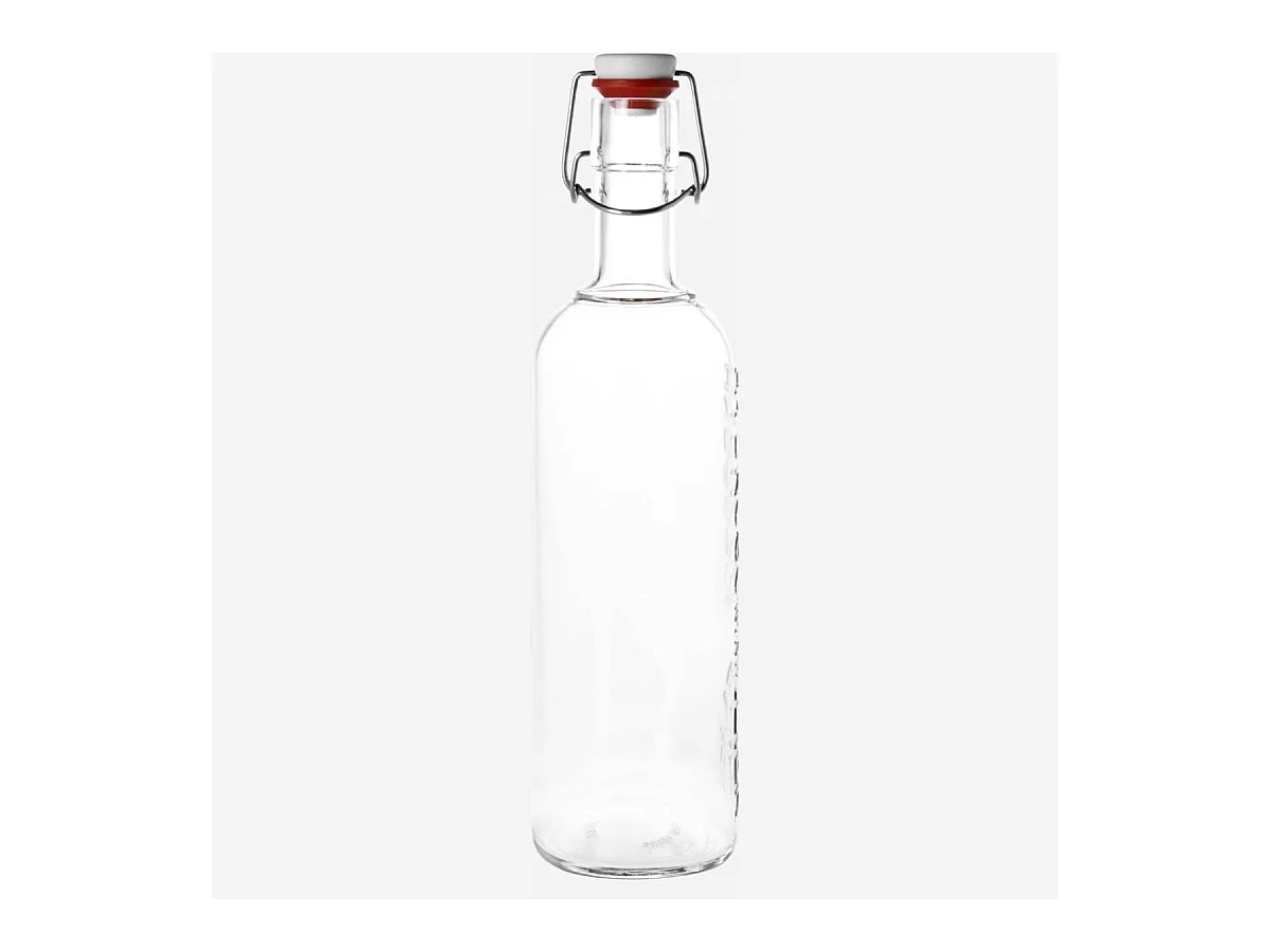 Habitat - Bouteille avec bouchon clipsable 8,5cm en verre - Foti