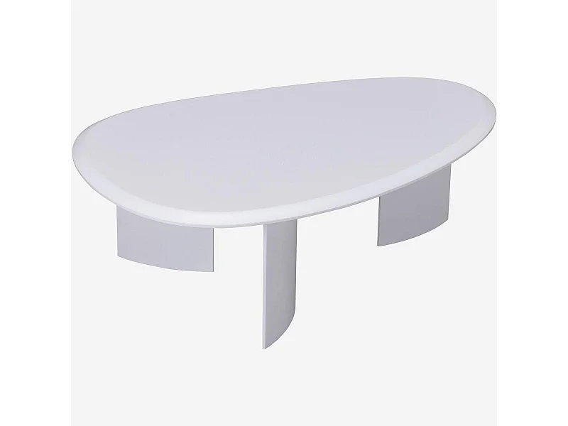 Habitat - Table basse organique finition mate - Blanc polaire - Amalia
