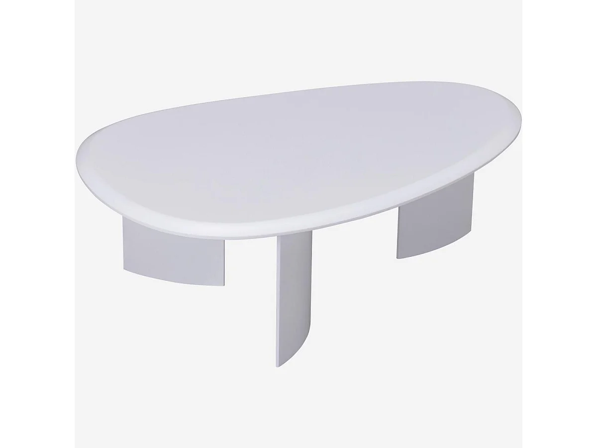 Habitat - Table basse organique finition mate - Blanc polaire - Amalia