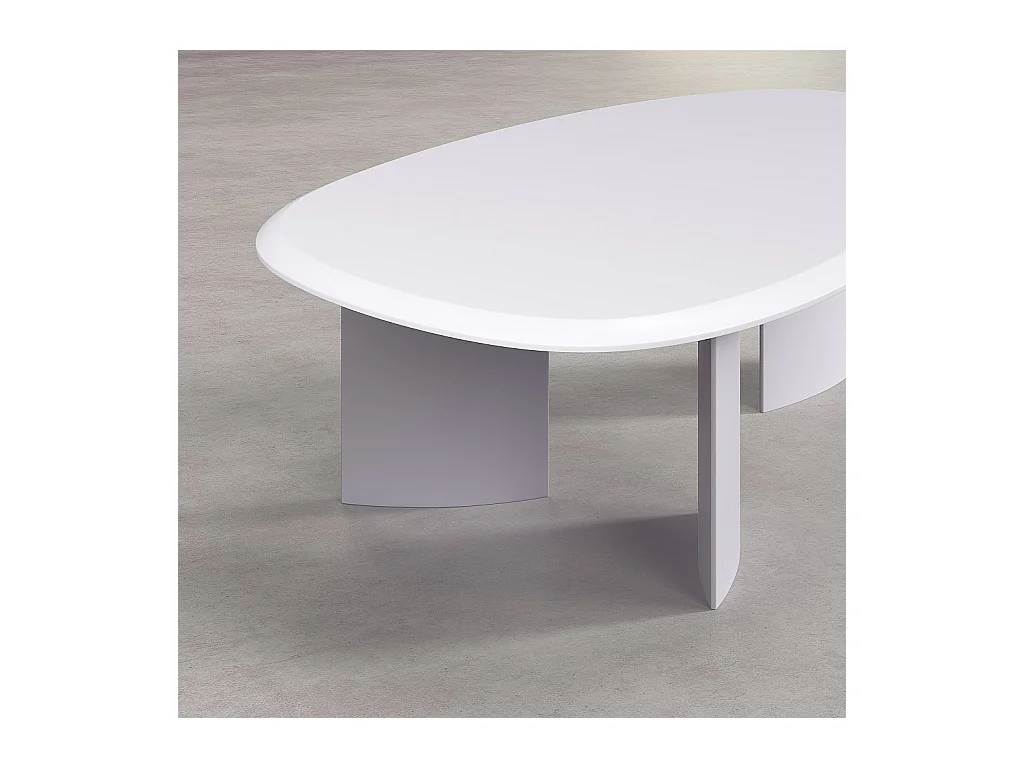 Habitat - Table basse organique finition mate - Blanc polaire - Amalia