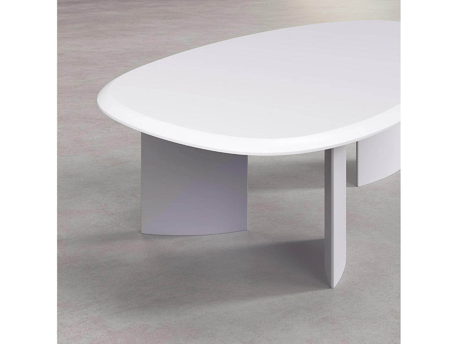 Habitat - Table basse organique finition mate - Blanc polaire - Amalia