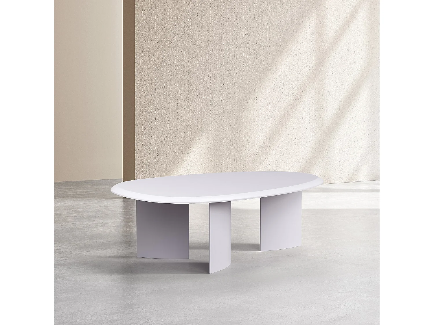 Habitat - Table basse organique finition mate - Blanc polaire - Amalia