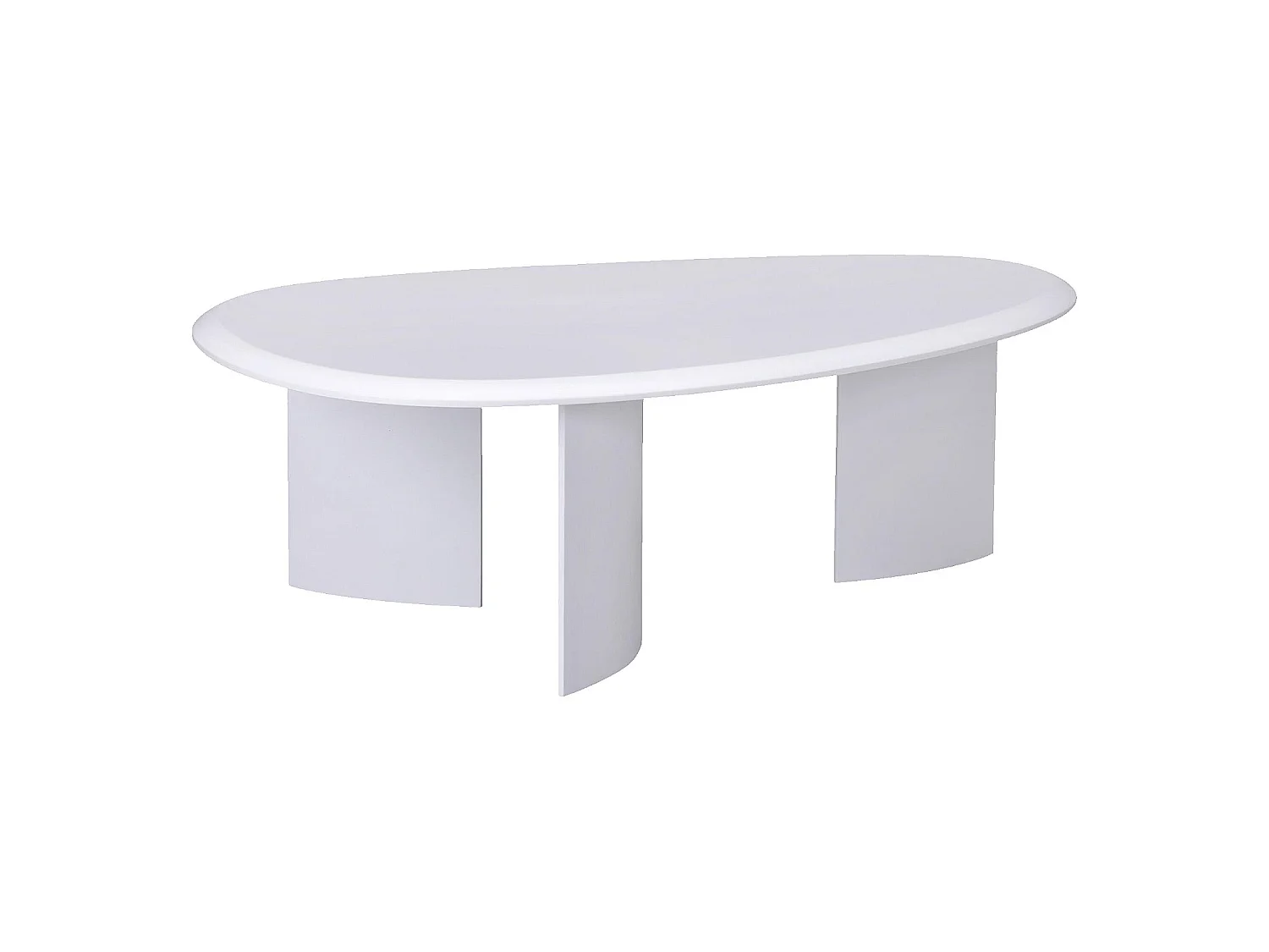 Habitat - Table basse organique finition mate - Blanc polaire - Amalia